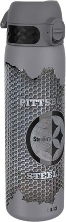 Герметична пляшка для води Ion8, нержавіюча сталь, 600 мл (20 унцій), NFL (фанати Steelers, OneTouch 2.0)