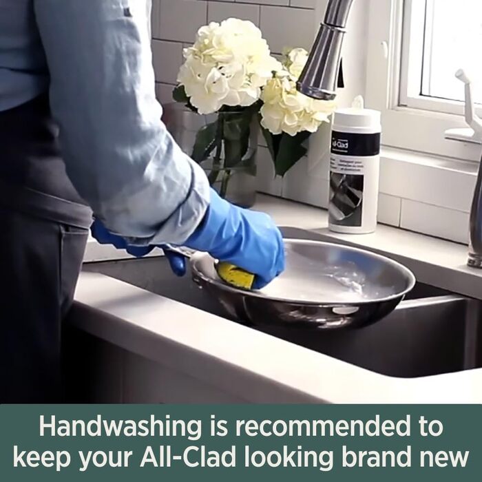 Сковорода All-Clad D5 з 5-шарової нержавіючої сталі, 20.3 см, індукційна, для духовки, до 260°C, посуд, срібна