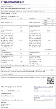MINI посудомийна машина MEDION DWT51 (біла, зі скляними дверцятами, 5 комплектів посуду, таймер, без підключення до води)