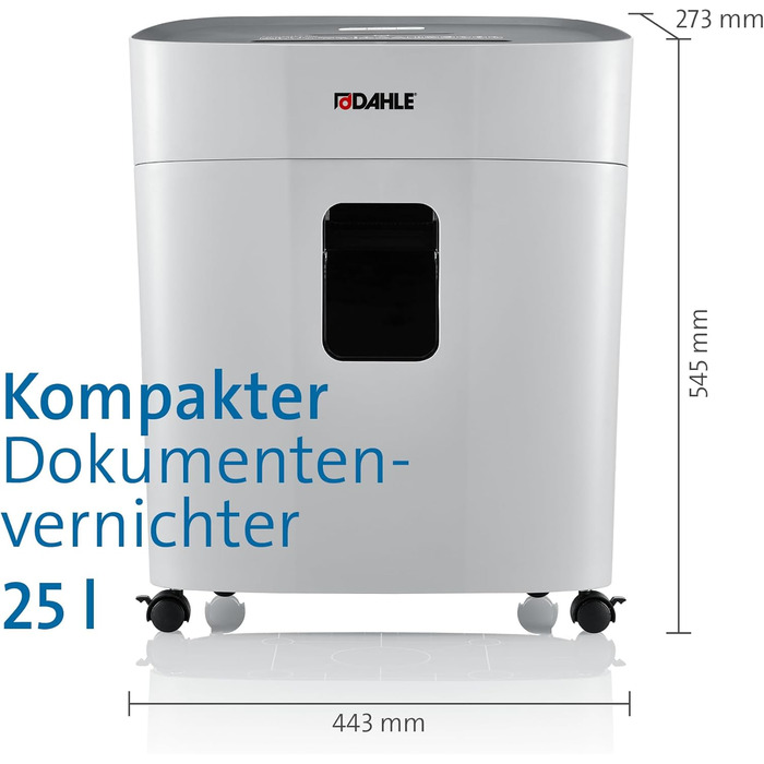 Шредер Dahle PaperSAFE PS 240: безпечне знищення документів, P4, 10 аркушів, сірий