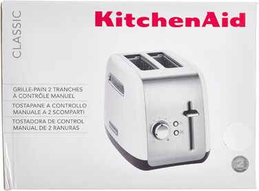 Тостер KitchenAid CLASSIC на 2 скибочки, 1,8 кг, білий