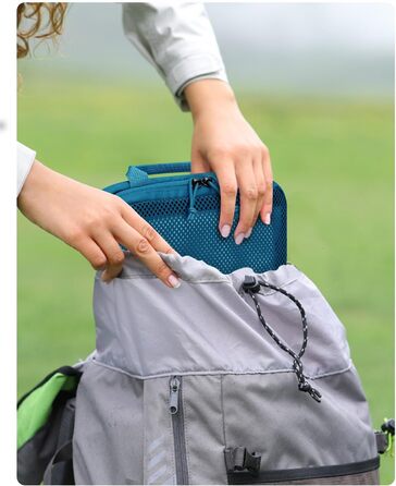 Набір компресійних органайзерів для валізи та рюкзака ECOHUB, 4 шт, з мітками та сітчастим підсиленням, екологічні дорожні сумки для одягу (Синій)