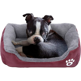 Ліжко для собак Powerking, водонепроникний килимок для домашніх тварин та подушка для сну для кошеня, кота та маленької собачки, м'яка та миється (червоний)