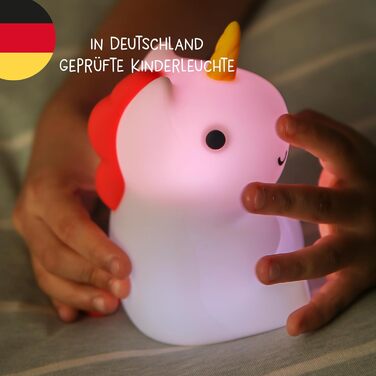 Дитячий LED нічник MegaLight (Maggy Magic) — RGB підсвітка, регулювання яскравості, сенсорне керування та звукові ефекти, USB, сертифікована іграшка для дітей та немовлят