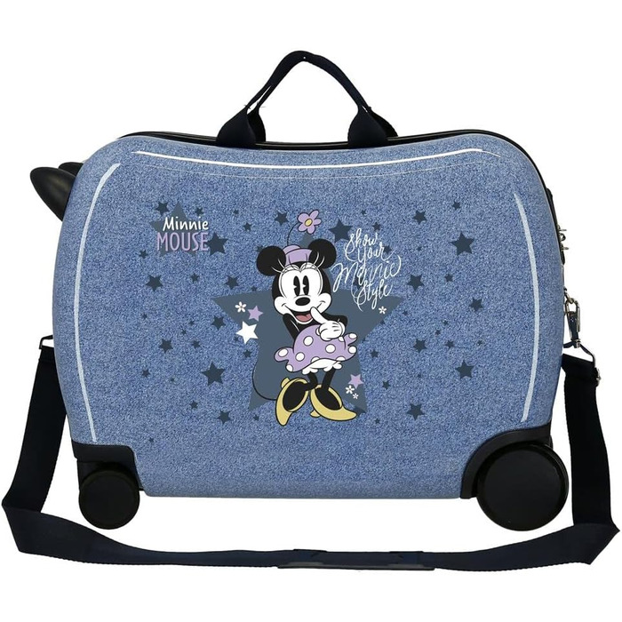 Дитяча валіза Disney Minnie Style Blue 50 x 39 x 20 см Жорсткий бічний кодовий замок з ABS 34 л 1,8 кг 4 рулони ручної поклажі
