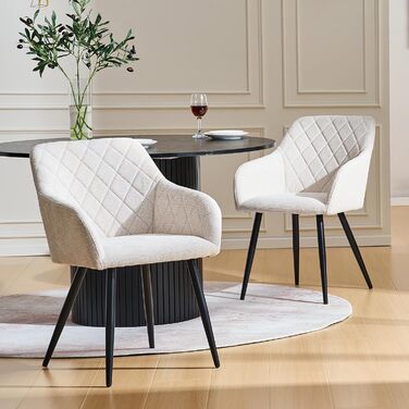 Крісла для їдальні CLIPOP, комплект. М'які крісла з оксамитовим покриттям для вітальні, кухні, їдальні. З металевими ніжками та підлокітниками. Оксамит, зелений колір.