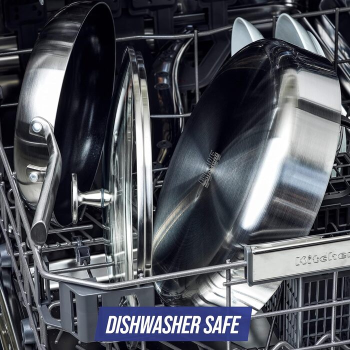 Набір посуду Blue Diamond з 11 предметів, без вмісту PFAS, з багатошаровим покриттям, індукційний, можна мити в посудомийній машині, можна використовувати в духовці