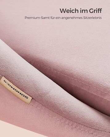 Крісло для домашнього офісу регулюється по висоті за допомогою м'якої подушки - пастельно-рожевий