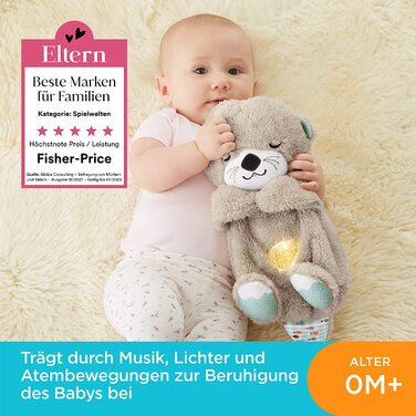 Плюшева музична іграшка у вигляді видри для сну, із заспокійливою музикою і ритмічними рухами для заспокоєння, B, 66-