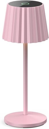 Lindby LED акумуляторна бездротова настільна лампа з датчиком дотику, рожева, IP54 (для внутрішнього та зовнішнього використання)