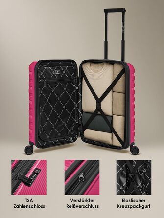 Набір валіз Smartbox Hartschalen 3-в-1: розширювані, з TSA-замком, з відділенням для ноутбука (рожевий)