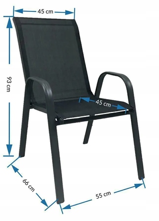 Комплект садових меблів із металу Kontrast, сірий, 7 предметів