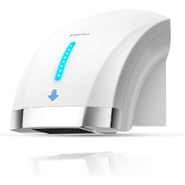 Автоматичний сушар для рук Modunful з інфрачервовим сенсором, настінний, 2000W, тихий (40 dB), ABS-покриття, білий