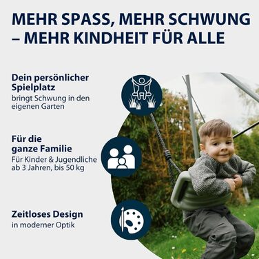 Дитяча гойдалка Hudora Start зі сталевим каркасом та сидінням - міцна, безпечна, для саду