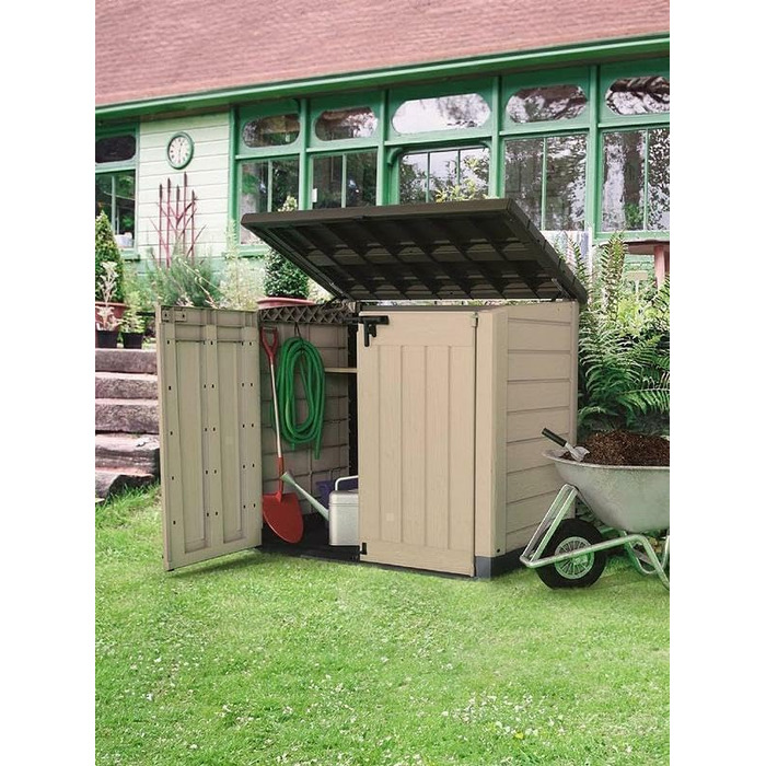 Keter Store it Out Max чорна бокс для сміття 1200 л, пластикова ємність для сміттєвих баків, вуличний контейнер