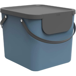 Система поділу сміття Rotho Albula 40l для кухні, пластик (поліпропілен), синій / антрацит