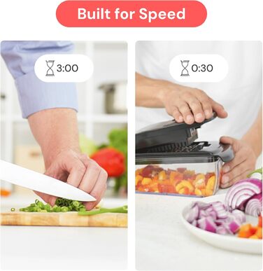 Набір для нарізки овочів та фруктів 4-в-1 (білий) - спіралізатор, нарізчик, тертка, нарізчик цибулі