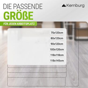 Килимок під офісне крісло – прозора підкладка для ламінату, паркету та плитки – антиковзаюча, з шумоізоляцією, для дому та офісу (90 x 120 см)