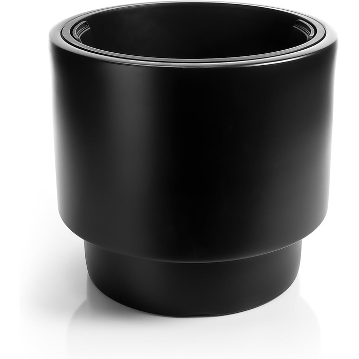 Квітчанка BigDean: стильний горщик з підставкою, діаметр 40 см, чорний, міцний пластик, Made in Europe