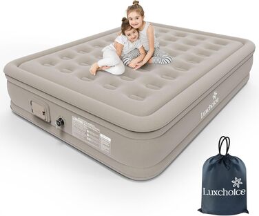 Надувний матрац для 2 осіб з самонадуванням, 200x148x36 см, преміум-якість, для кемпінгу та дому