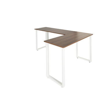 Робочий стіл WORKSPACE BASIC I 165 x 120 см горіх / білий hjh OFF