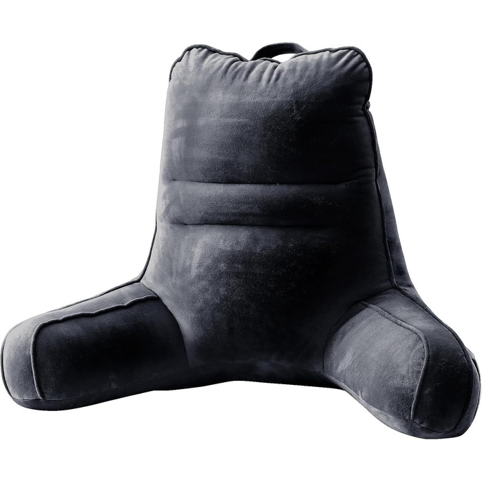 М'яке спинне крісло-подушка Sasttie для ліжка, рожеве, з кишенями та підлокітниками