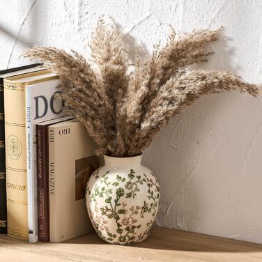 Керамічна ваза для квітів у стилі Богеми, 15.2 см, сіро-зелено-бежева, для дому, декорування полиці, каміну, вітальні, фермерського стилю