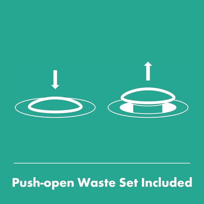 Змішувач для ванної кімнати Hansgrohe Tecturis S Fine з Push-Open, CoolStart, EcoSmart+ (Brushed Bronze, 110mm)