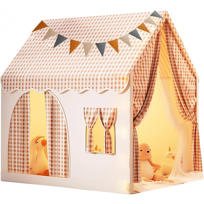Дитячий намет для гри в приміщенні JRUKM, ігровий будиночок для дівчаток та хлопчиків, намет-ігровий будиночок для дитячої кімнати, ігри та читання, хакі