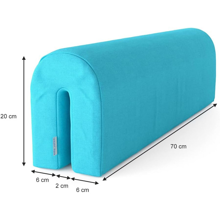 Бортик для ліжечка Bettumrandung 70x20 см, туркіс, захисний, регульований