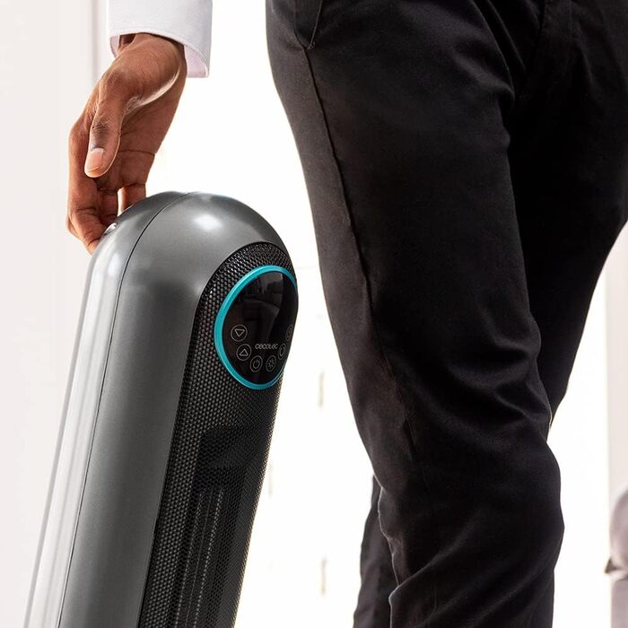 Електричний обігрівач Cecotec ReadyWarm 10050 Top Ceramic Pro: 2200 Вт, вертикальний, з осциляцією, 3 режими, світло, керування сенсором, безпека