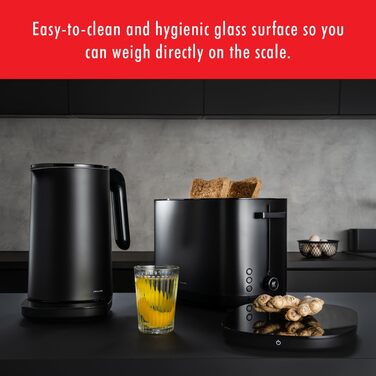 Кухонні ваги ZWILLING Enfinigy Digital, 10 кг, точність 0,1 г, чорний колір