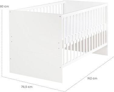 Комплект для дитячої кімнати Roba 'Антон' білий: пеленальний столик з 2 дверцятами, 1 поличкою, висота 90 см, пеленальний вкладиш