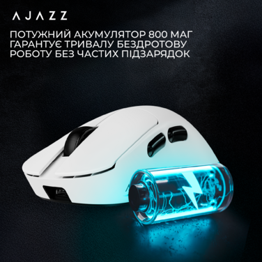Ігрова бездротова миша Ajazz  AJ179 v2 max white-3 Model-3311