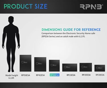 Розкішний сейф RPNB, футляр для грошей з цифровою клавіатурою, ідеально підходить для дому, офісу, готелю, ювелірних виробів і готівки, 34 л