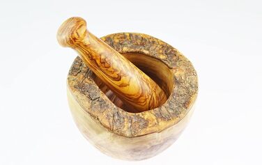 Набір для спецій з оливкового дерева Naturally Med Rustikaler Mörser und Stößel