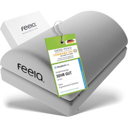 Підставка для ніг під стіл Feela® – ергономічна підставка для ніг, footrest, foot rest, срібна. Без термосумки