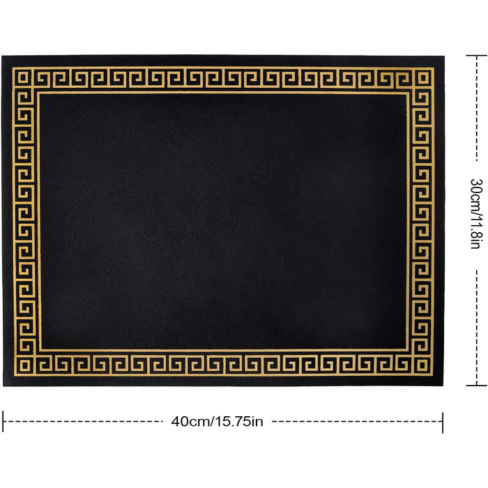 Набори підставки під гаряче Fanquare, 6 шт., зелені, прямокутні, з екошкіри, з золотим кантом. Стійкі до нагрівання, миючіся, неслизькі підставки для столу, 45*30 см. Ідеально для декору весільного столу.