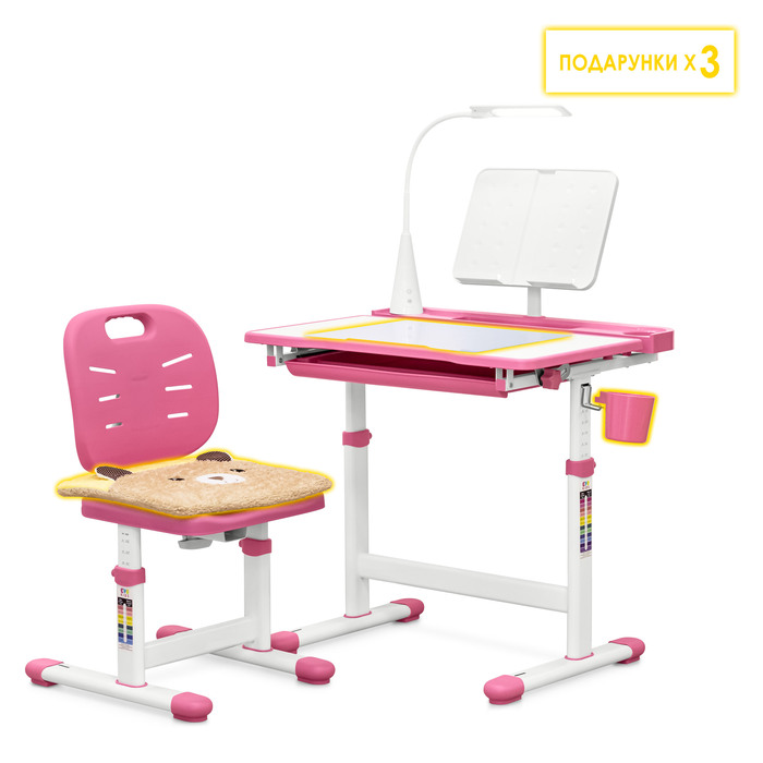 Комплект Evo-kids (стілець+стіл+полиця+лампа) Evo-17 PN Ergo (арт. Evo-17 PN Ergo)