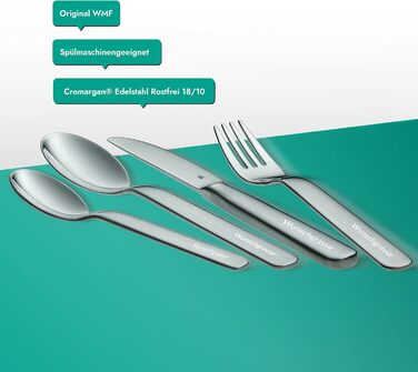 Набір дитячого столового прибору WMF Kinderbesteck з гравіюванням, 4 шт. First Lyric, для хрещення, від 4 років, індивідуальна гравіювання, подарунок для хлопчика