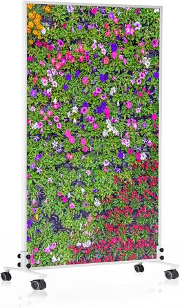 Інфрачервовий обігрівач Könighaus Standgerät - att: Економія енергії, швидкий нагрів (2 хвилини), термостат, мобільний, з дизайном (1200 Вт, квіти)