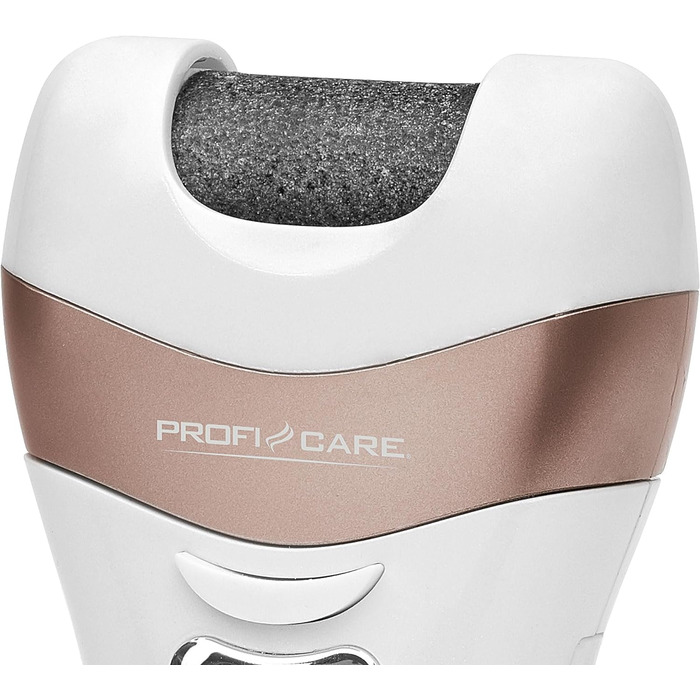 Епілятор ProfiCare PC-LBS 3002 3в1, Lady Shaver і засіб для видалення мозолів в одному, на батарейках, з практичною сумкою для зберігання, біле шампанське