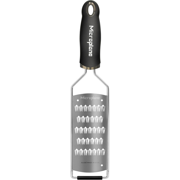 Терка кухонна Microplane Fine Julienne для овочів та фруктів (чорна, з нержавіючої сталі) - Made in USA