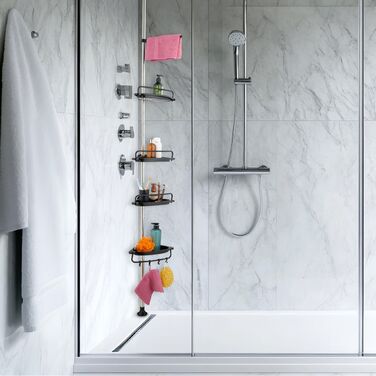 Поличка для душу Relaxdays, телескопічна