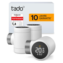 tado Smartes Heizkörperthermostat X – Набір з 3 шт., керування опаленням через додаток (Alexa, Siri, Google Assistant), енергозбереження, проста установка