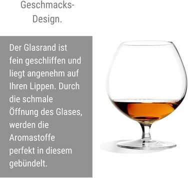 Набір келихів для коньяку Stölzle Lausitz Cognacschwenker I 585 мл, 6 шт. I Склянка з кришталю без свинцю, висока якість, придатна для миття в посудомийній машині