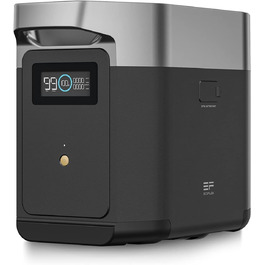 Портативна електростанція EcoFlow Delta 2 EB 1024Wh, сонячний генератор, розширювана ємність до 3kWh, для кемпінгу, розширення можливе, відновлена