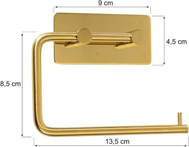 Тримач для туалетного паперу без свердління - Тримач для туалетного паперу - Самоклеючий тримач рулону туалетного паперу з нержавіючої сталі - Тримач для паперу для кухні ванної кімнати - Тримач рулону - Тримач для туалетного паперу (полірована мідь V2)