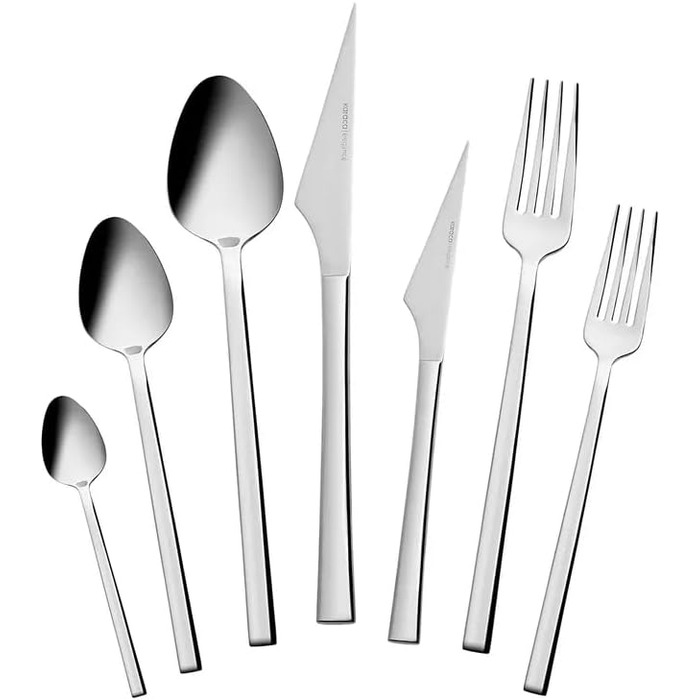 Набір столових приборів Karaca Sedir Elegance, 84 шт., сріблястий, для 12 осіб, придатний для миття в посудомийній машині