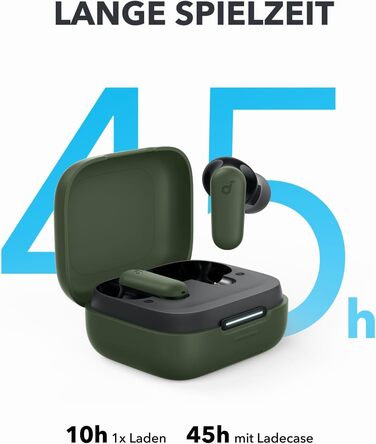 Навушники Soundcore P30i, шумозаглушення, 45 годин, чохол 2-в-1, IP54, Bluetooth 5.4, додаток, зелений